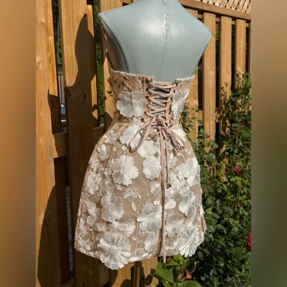 🆕 BRONX & BANCO 🧿 NWOT Jasmine Maraya White Mini Dress - Sz XS - US 2 - Picture 8 of 13